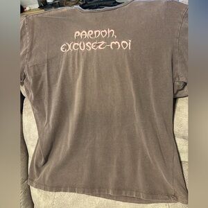 Casual Tee with Pink Script